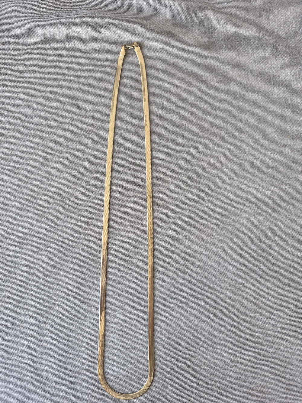 Gold Flat Herringbone Necklace - Women Jewelry
